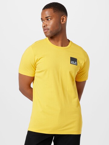 T-Shirt JACK WOLFSKIN en jaune : devant