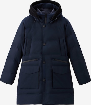 Parka mi-saison Woolrich en bleu : devant