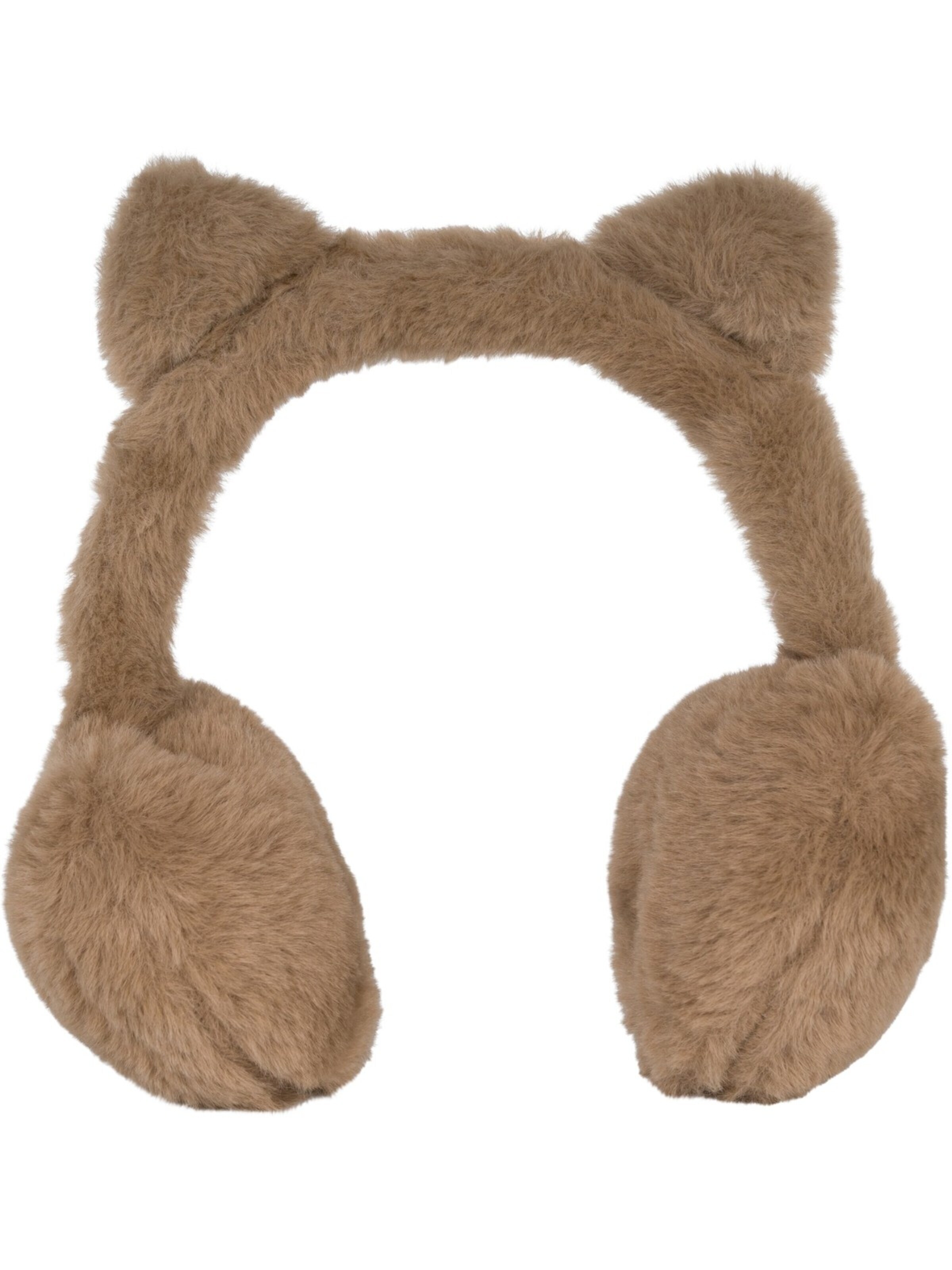 styleBREAKER Headband 'Plüsch Ohrenschützer mit Öhrchen' in Grey: front