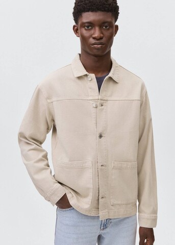 MANGO TEEN Hemd 'Sobre' in Beige: Vorderseite