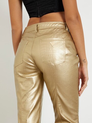 GUESS Regular Pants in Gold