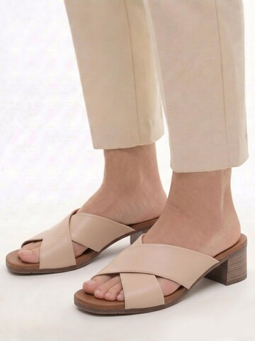 Maciejka Mule in Beige: front