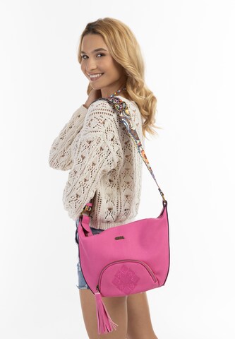 Sac à bandoulière IZIA en rose