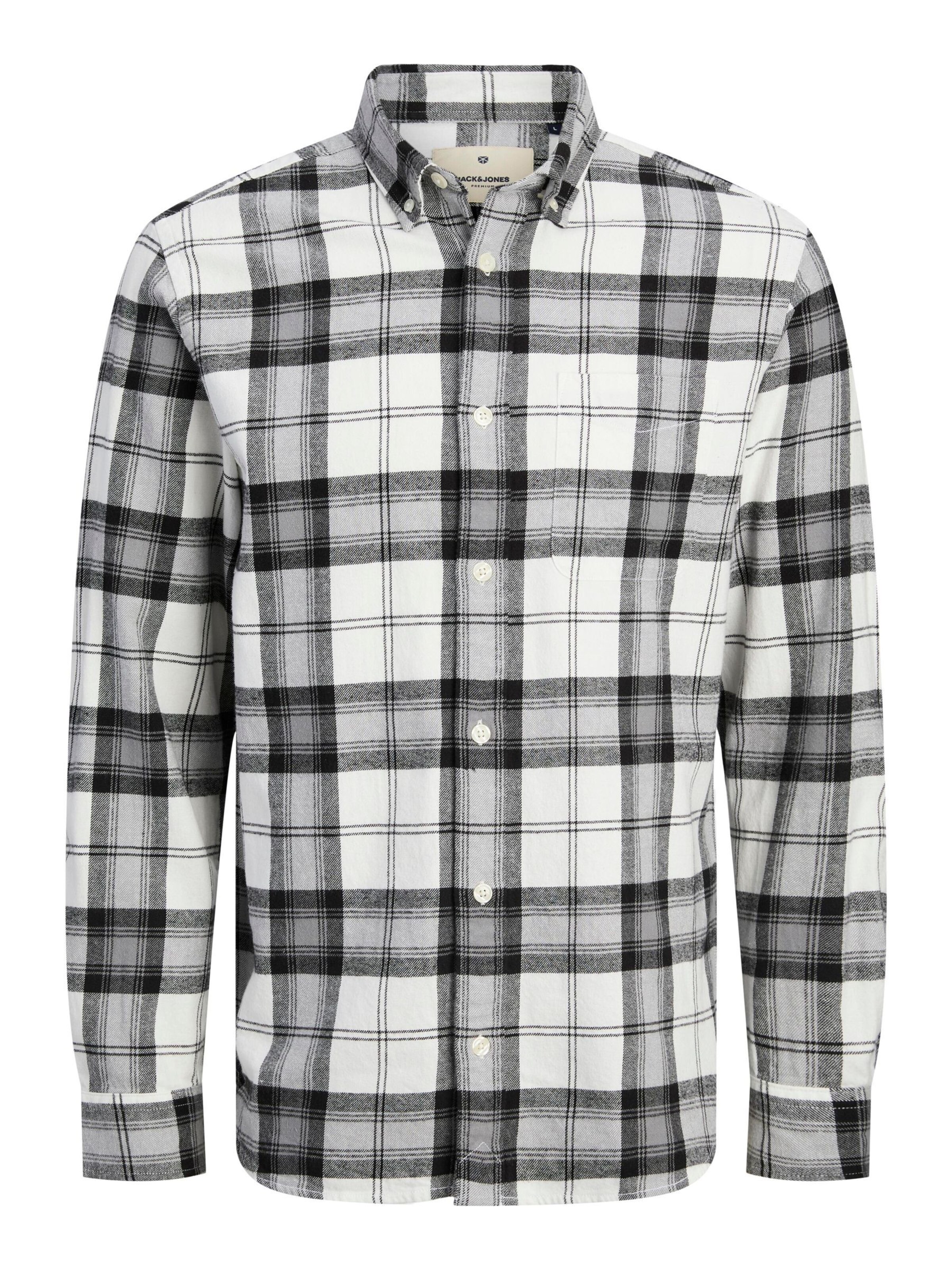 JACK & JONES Button Up Shirt 'JPRBlubrook' in Black: front