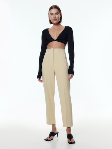 EDITED Regular Trousers with creases 'Charlotta' in Brown