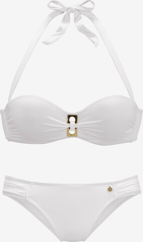 LASCANA Bandeau Bikini värissä valkoinen: edessä