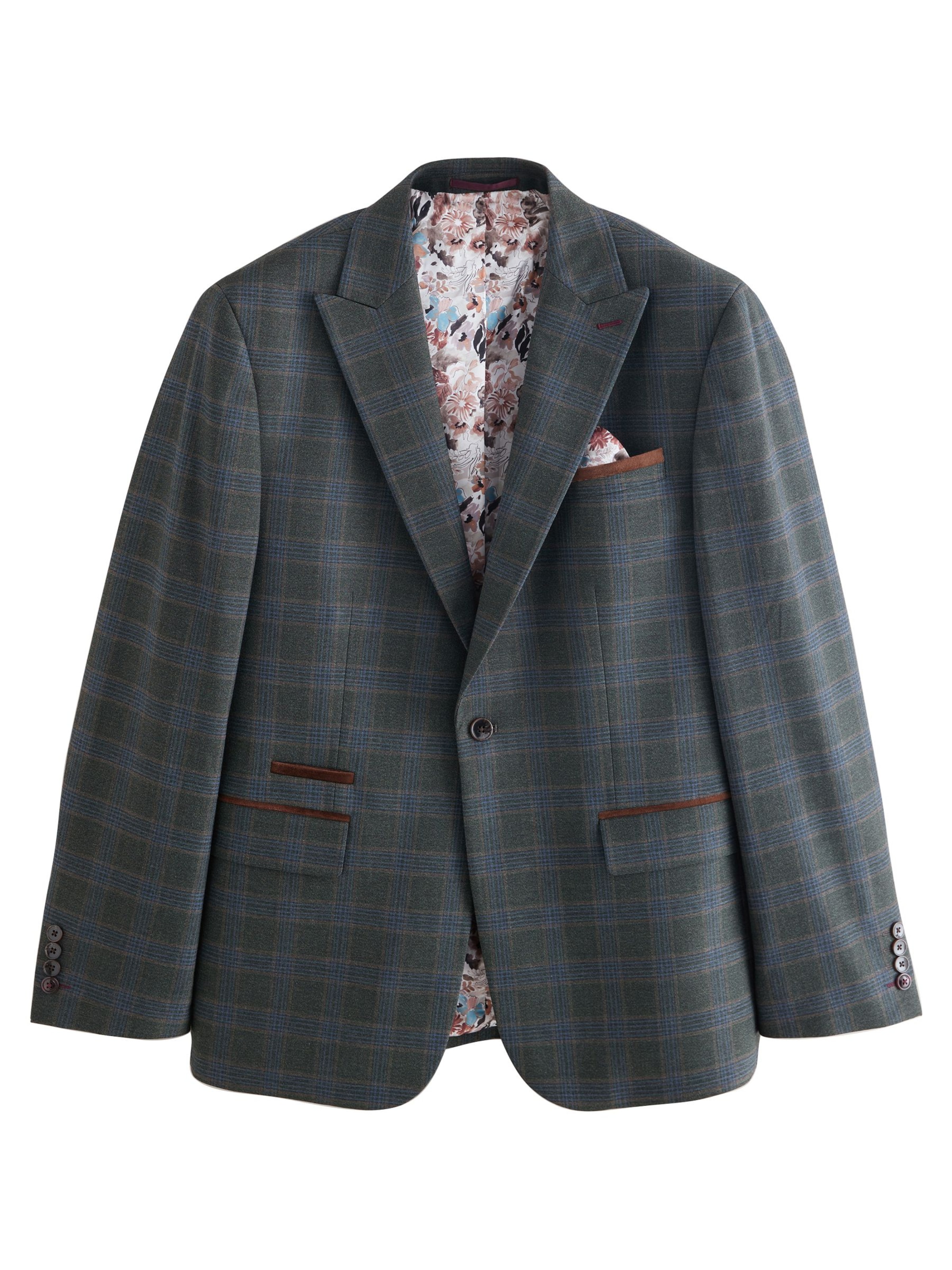 Next Slim Fit Sakko in Grün: Vorderseite