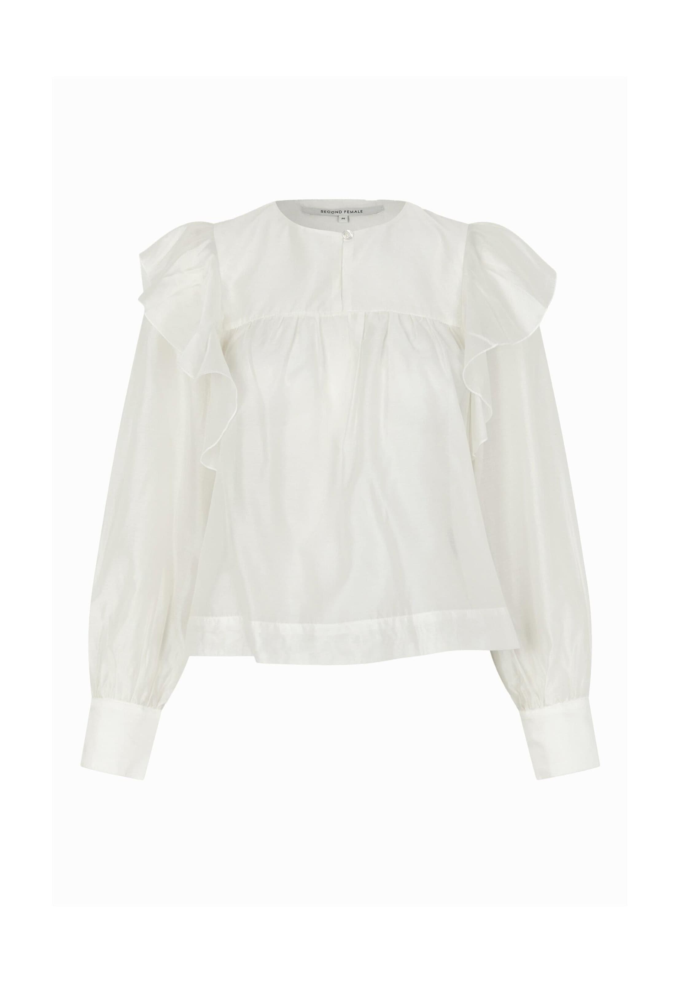SECOND FEMALE Blouse 'Dream Ruffle' in Beige: front