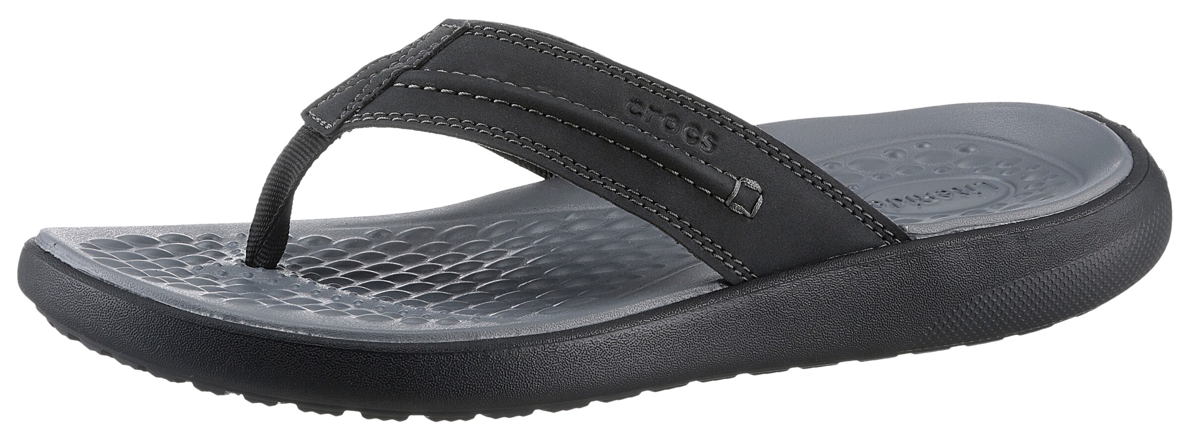 Crocs T-Bar Sandals in Black: front
