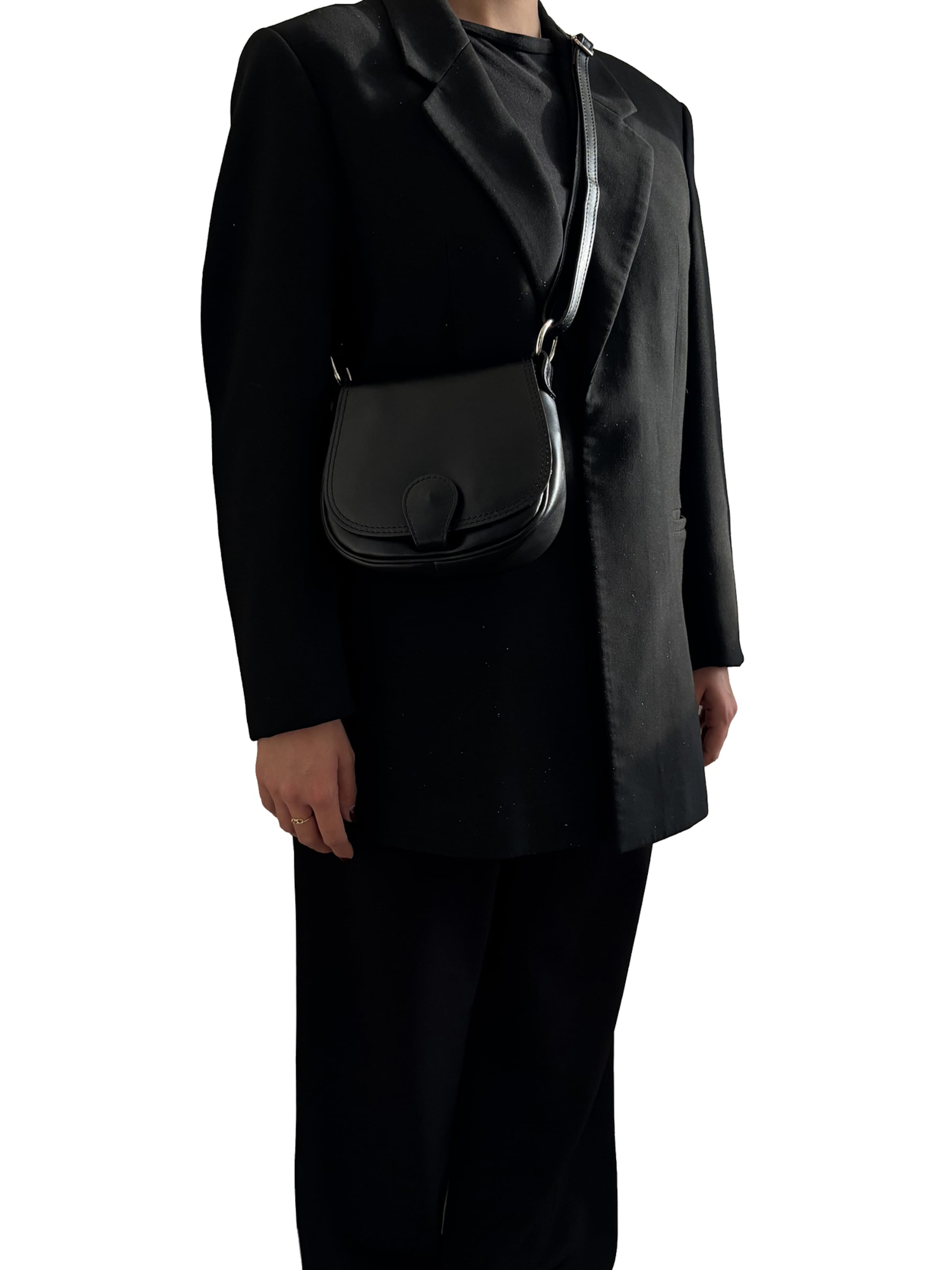 CHICCA BORSE Schoudertas in Zwart: voorkant