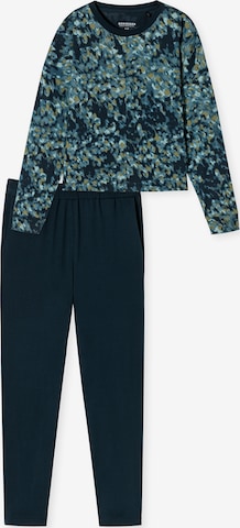 SCHIESSER Pyjama ' Modern Nightwear ' in Blauw: voorkant