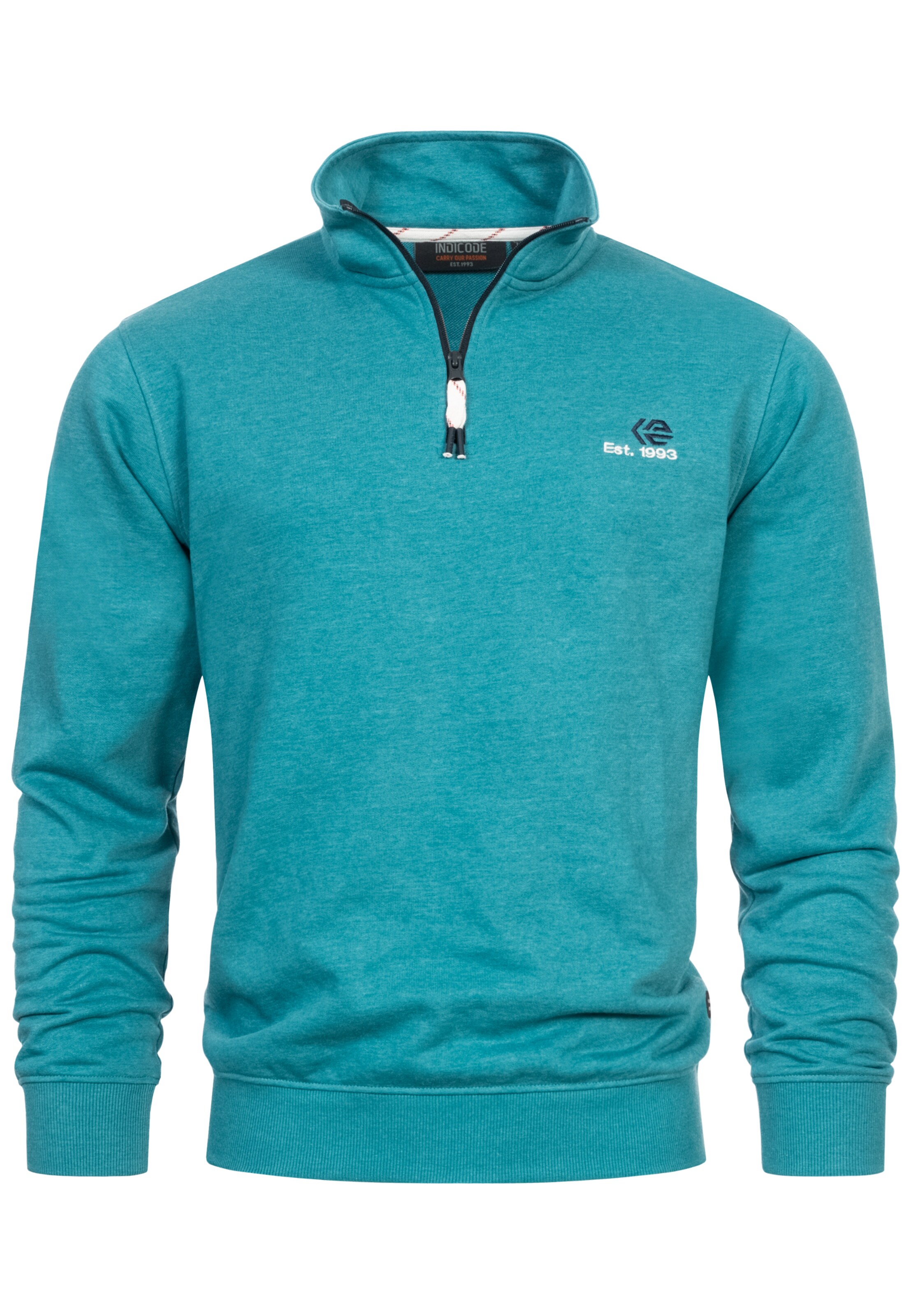INDICODE JEANS Sweatshirt 'Corey' in Blue: front