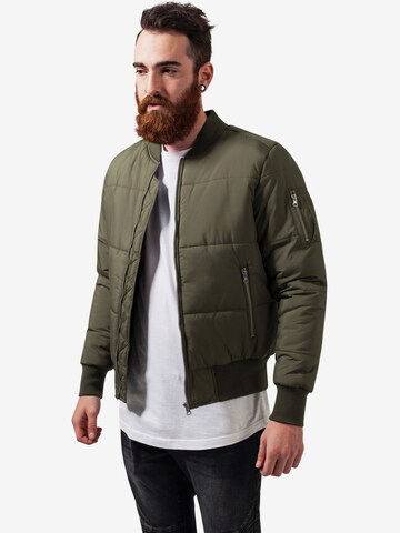 Urban Classics Between-Season Jacket in Green: front