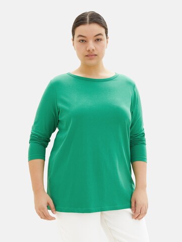 Tricou de la Tom Tailor Women + pe verde: față