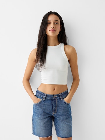 Regular Jeans de la Bershka pe albastru