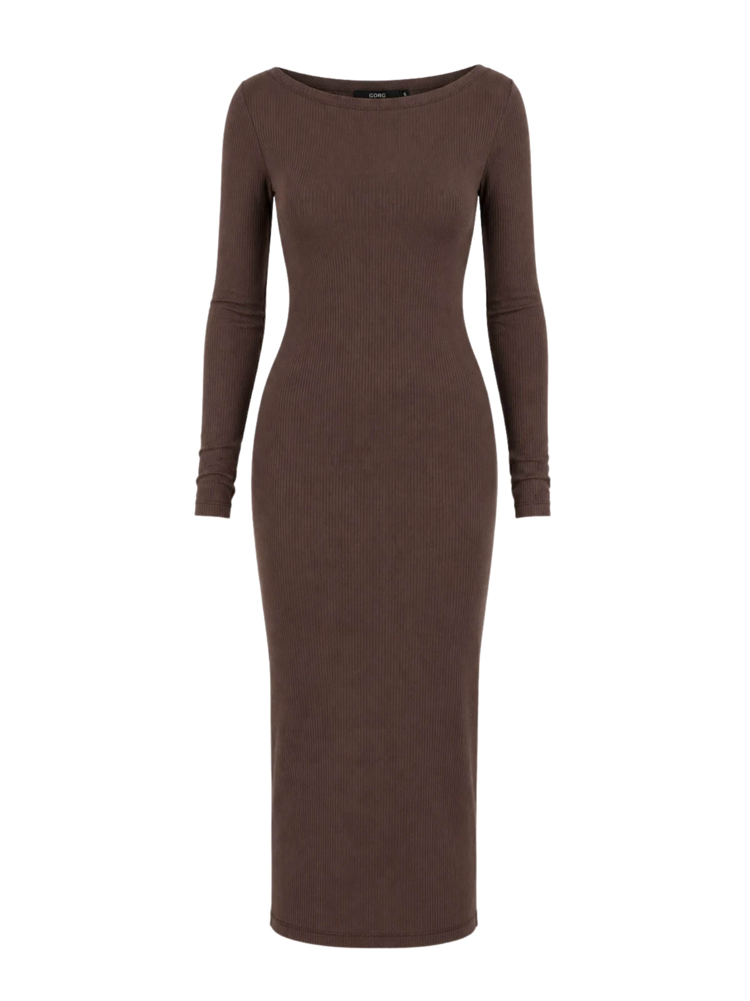GORG Dress in Brown: front