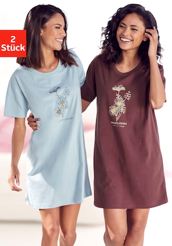 VIVANCE Nightgown 'Dreams' in Blue: front