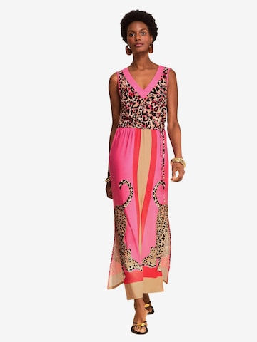 love & roses - Vestido em rosa: frente