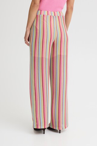 Wide Leg Pantalon 'IHLIBELLA' ICHI en mélange de couleurs