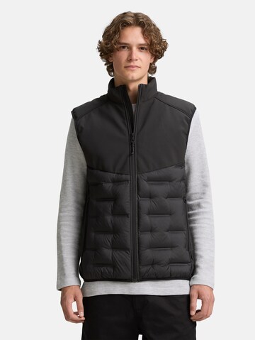 TOM TAILOR DENIM Vest in Black: front
