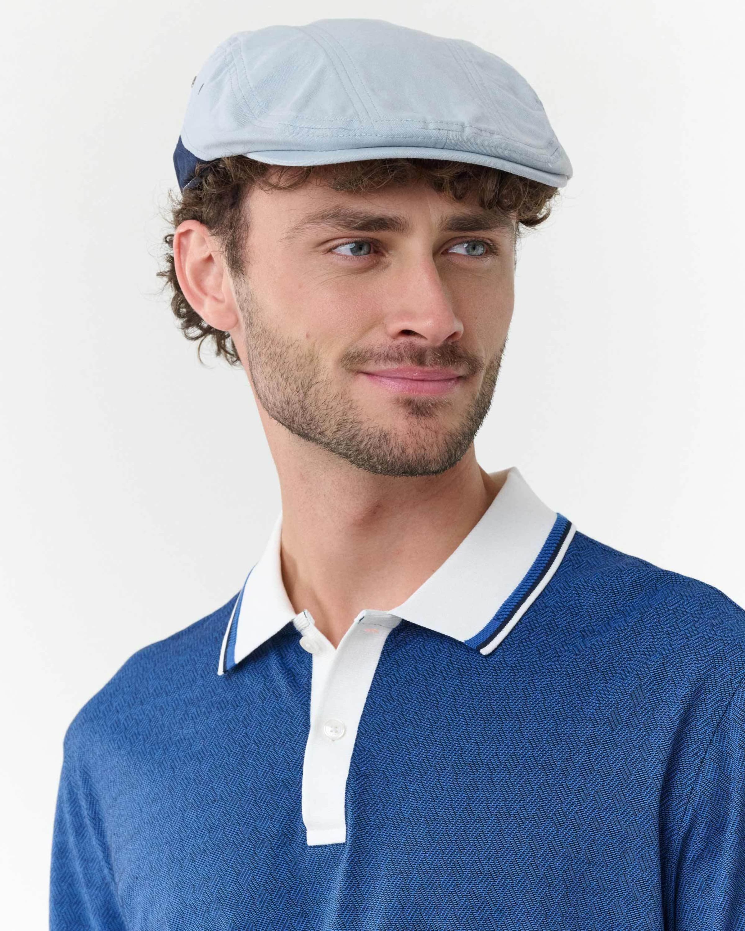 bugatti Flatcap in Blau: Vorderseite