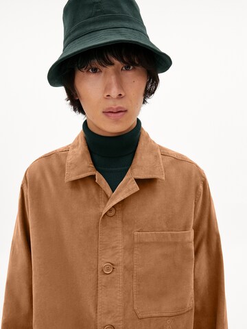 ARMEDANGELS Regular fit Button Up Shirt 'Kordaan' in Brown