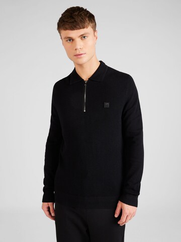 HUGO Sweater 'Sastor' in Black: front