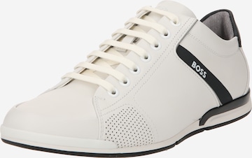 Sneaker bassa 'Saturn' di BOSS Black in bianco: frontale