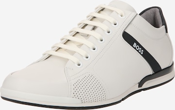 BOSS Black - Zapatillas deportivas bajas 'Saturn' en blanco: frente