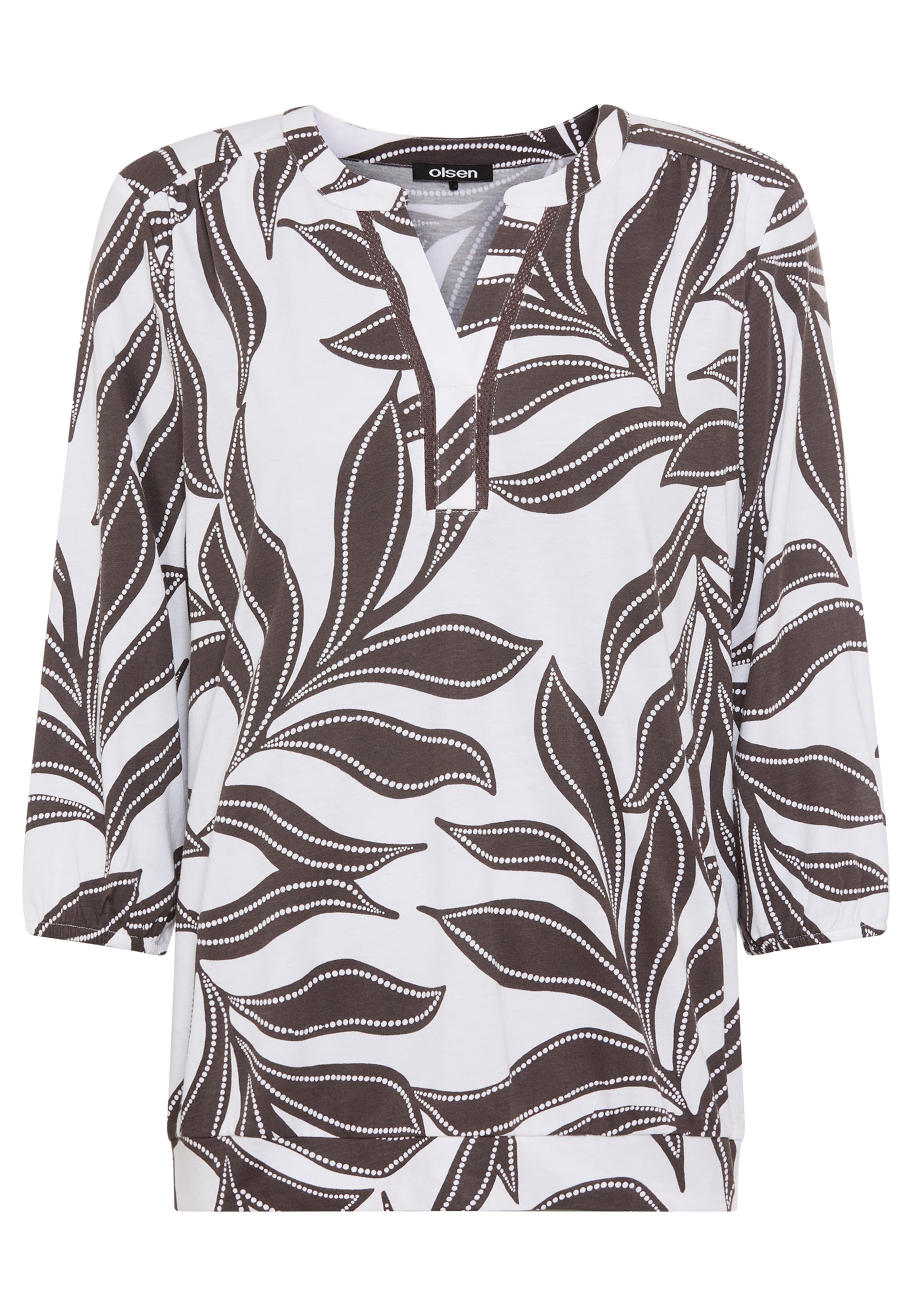 Olsen Shirt in Braun: Vorderseite