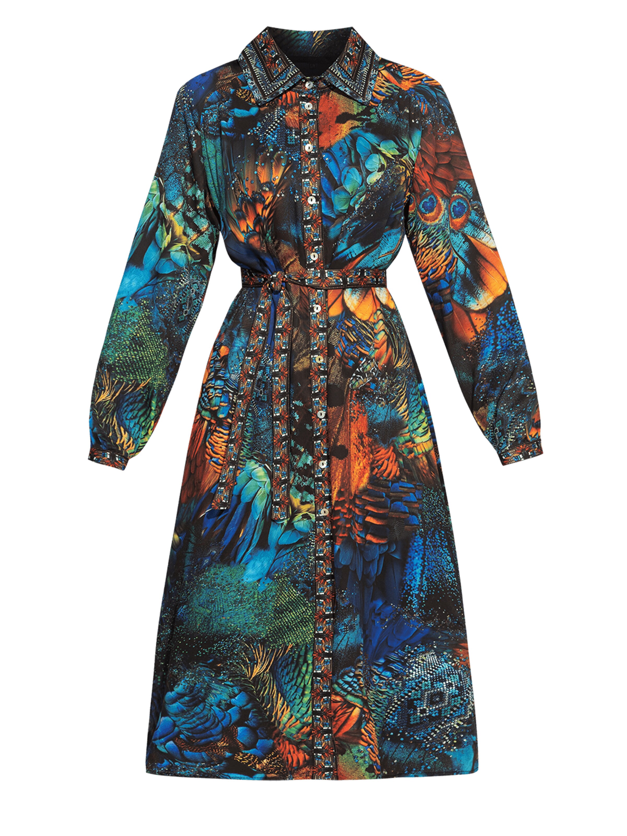JIORO Shirt dress 'AMAZONIA' in Mixed colours: front