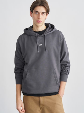 THE NORTH FACE Mikina 'ESSENTIAL' - Sivá: predná strana