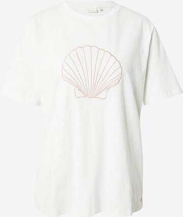 NÜMPH Shirt 'CLAM' in Wit: voorkant