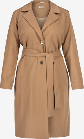 Karko Between-Seasons Coat 'BERNADETTA' in Brown: front