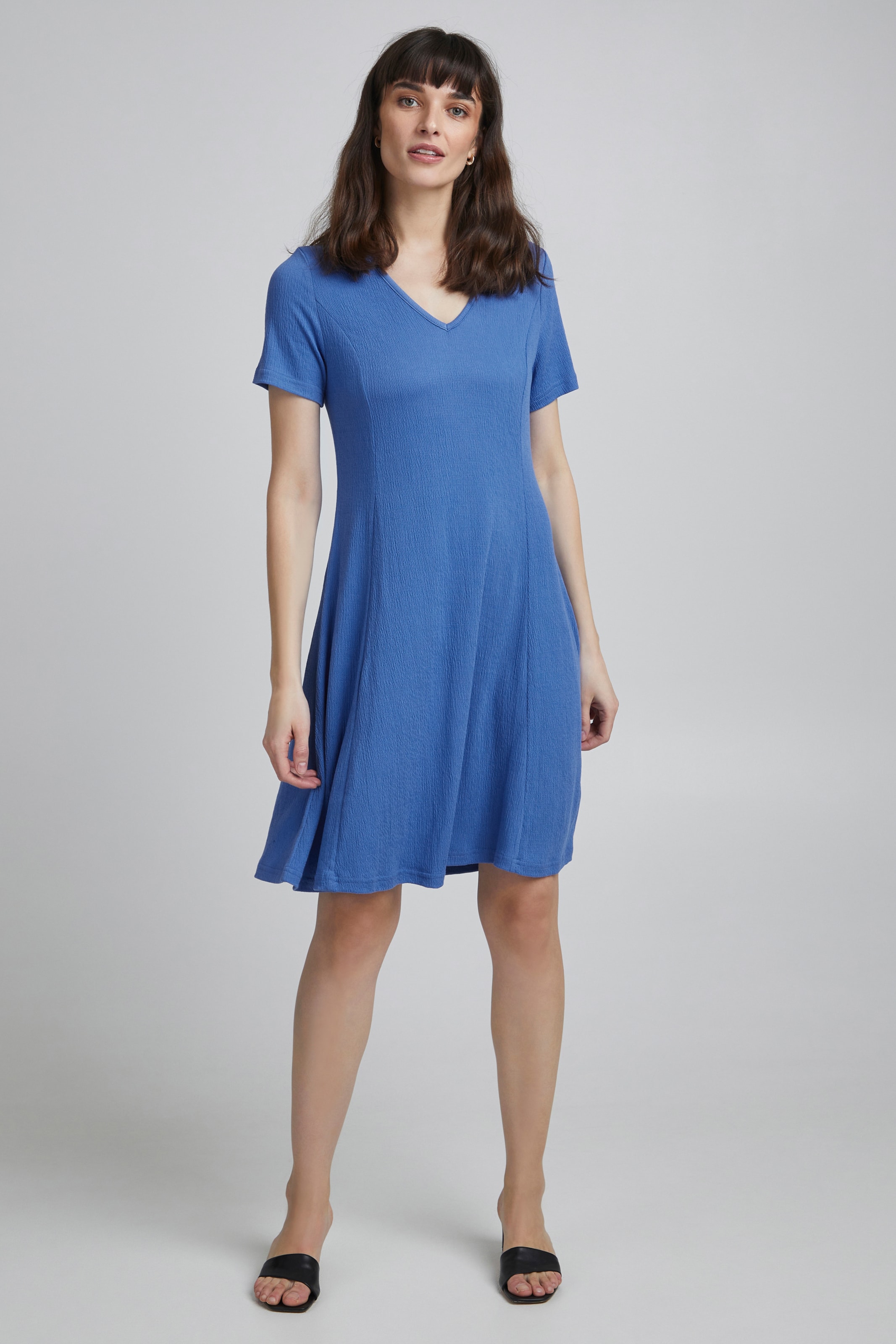 Frauen Große Größen Fransa Jerseykleid FRFEMELVA in Blau - VD80189 Frauen Große Größen Fransa Jerseykleid FRFEMELVA in Blau - VD80189