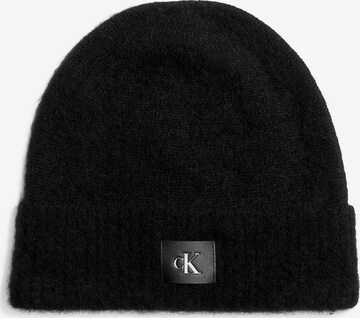 Bonnet Calvin Klein Jeans en noir : devant