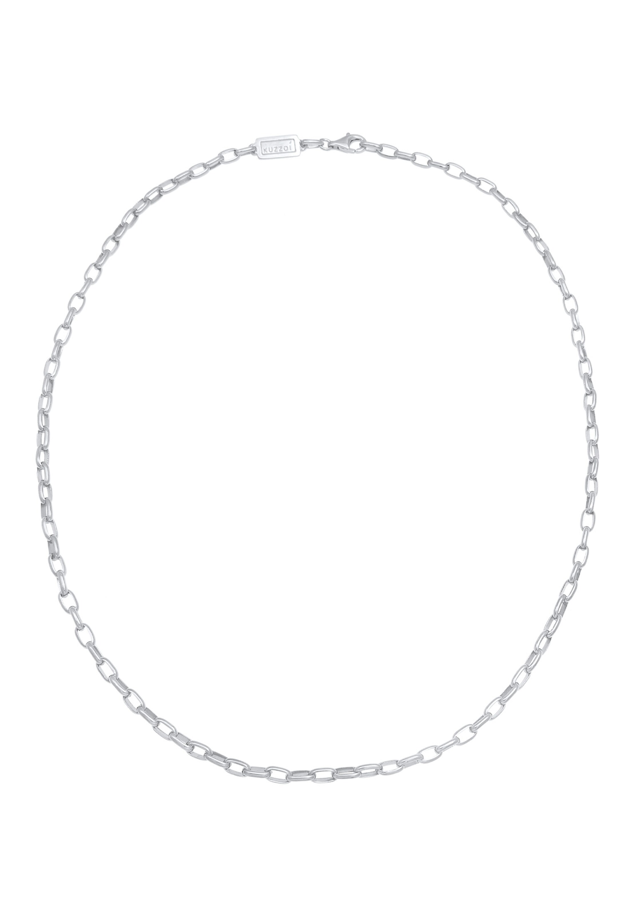 KUZZOI Halskette Basic Kette in Silber