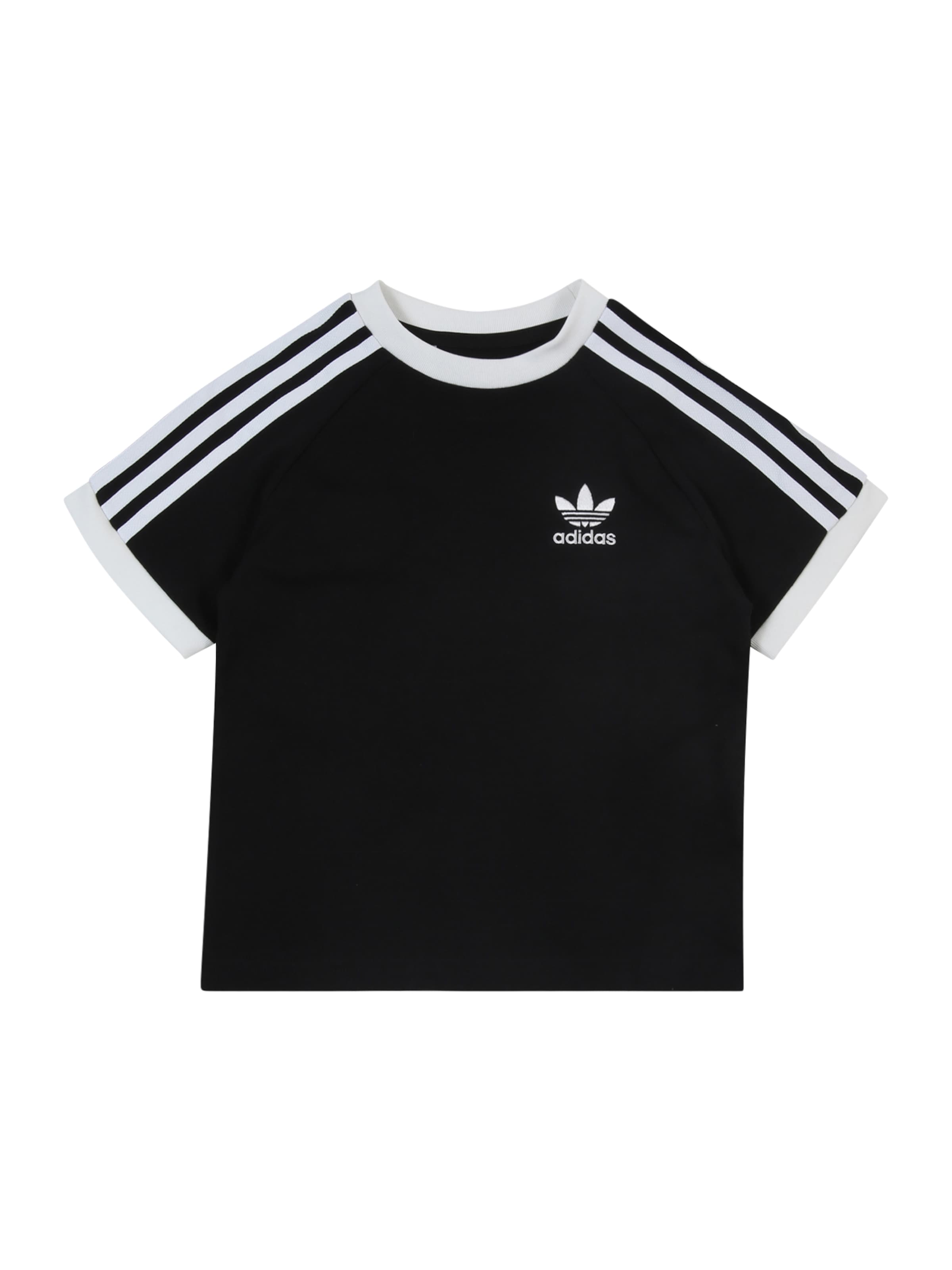 ADIDAS ORIGINALS Μπλουζάκι 'Adicolor Trefoil' σε μαύρο: μπροστά