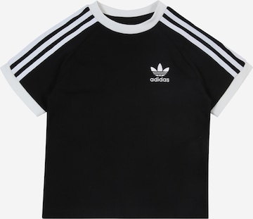juoda ADIDAS ORIGINALS Marškinėliai 'Adicolor Trefoil': priekis