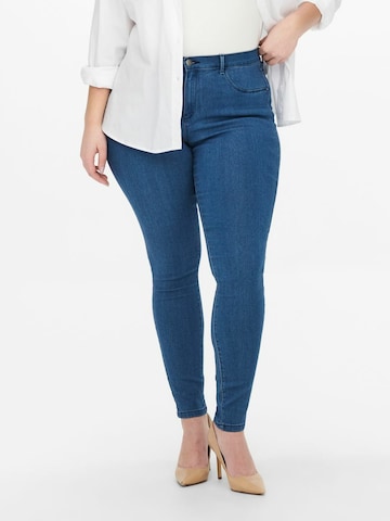 ONLY Carmakoma Skinny Jeans 'Thunder' in Blauw: voorkant