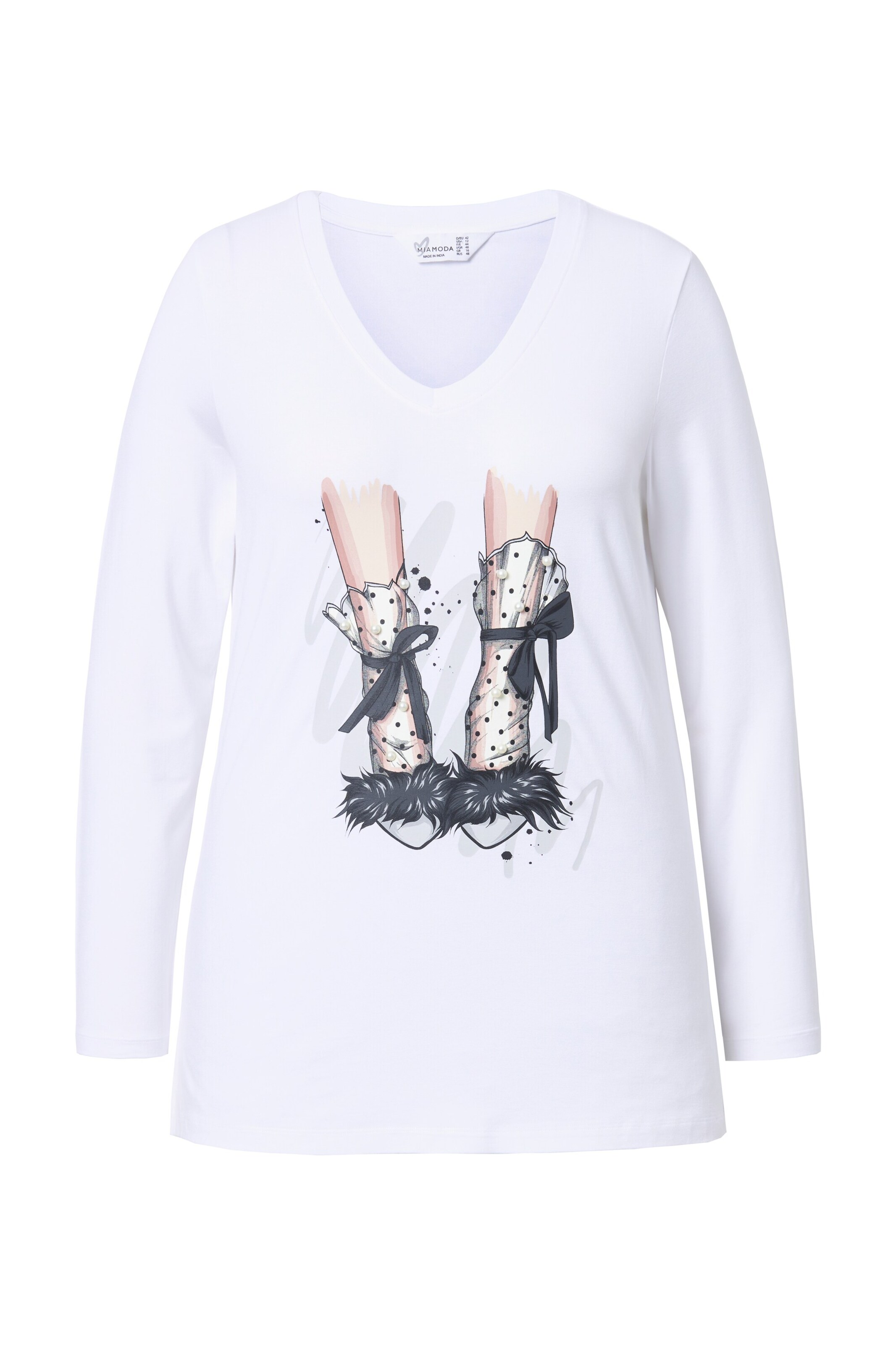 MIAMODA Shirt in Wit: voorkant