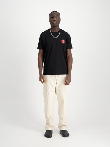 ALPHA INDUSTRIES - Camiseta en negro: frente