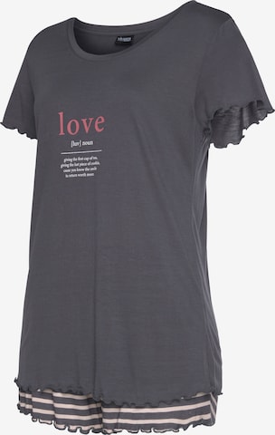 VIVANCE Schlafanzug 'VD Love Shorty' in Grau