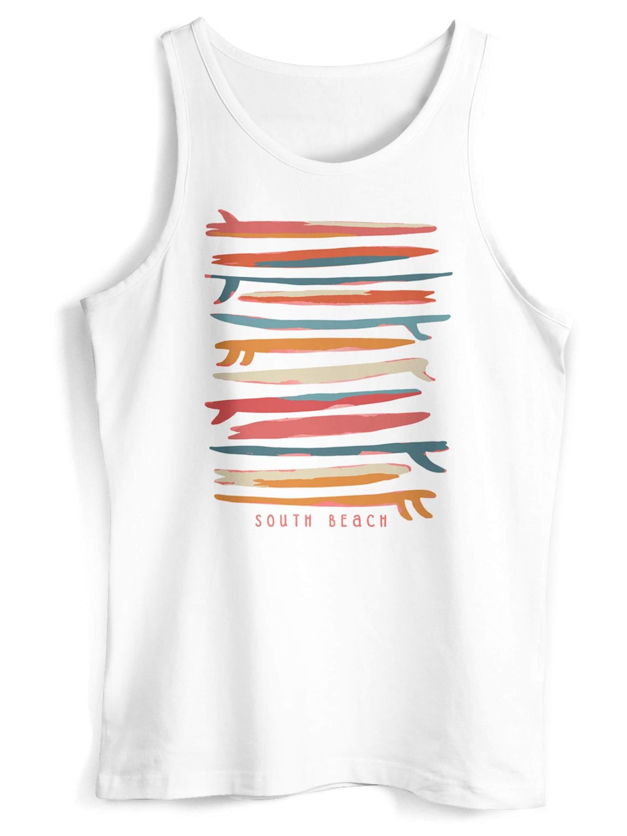 Neverless Shirt 'Surf Boards South' in White: front