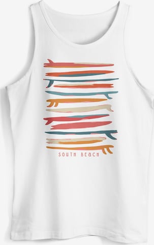 Neverless Shirt 'Surf Boards South' in White: front