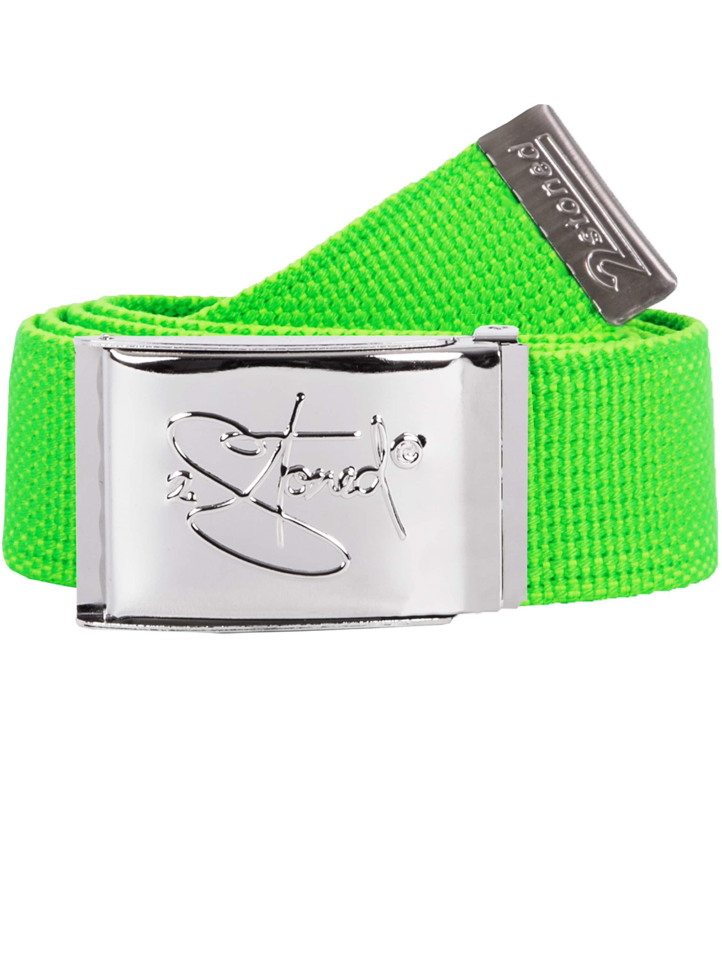 2Stoned Belt 'Classic Chrom Bottle-Opener' in Green: front