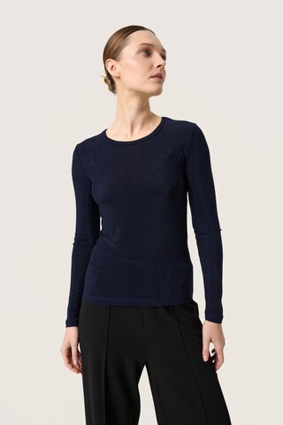 SOAKED IN LUXURY Bluse in Blau: Vorderseite