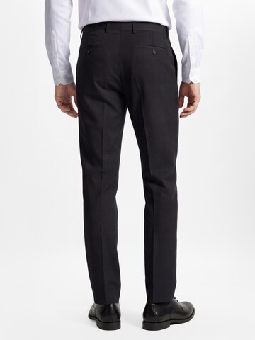 Regular Pantalon à plis Finshley & Harding en noir