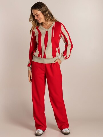 IVY BEAU Regular Broek 'IVY Beau Sally' in Rood