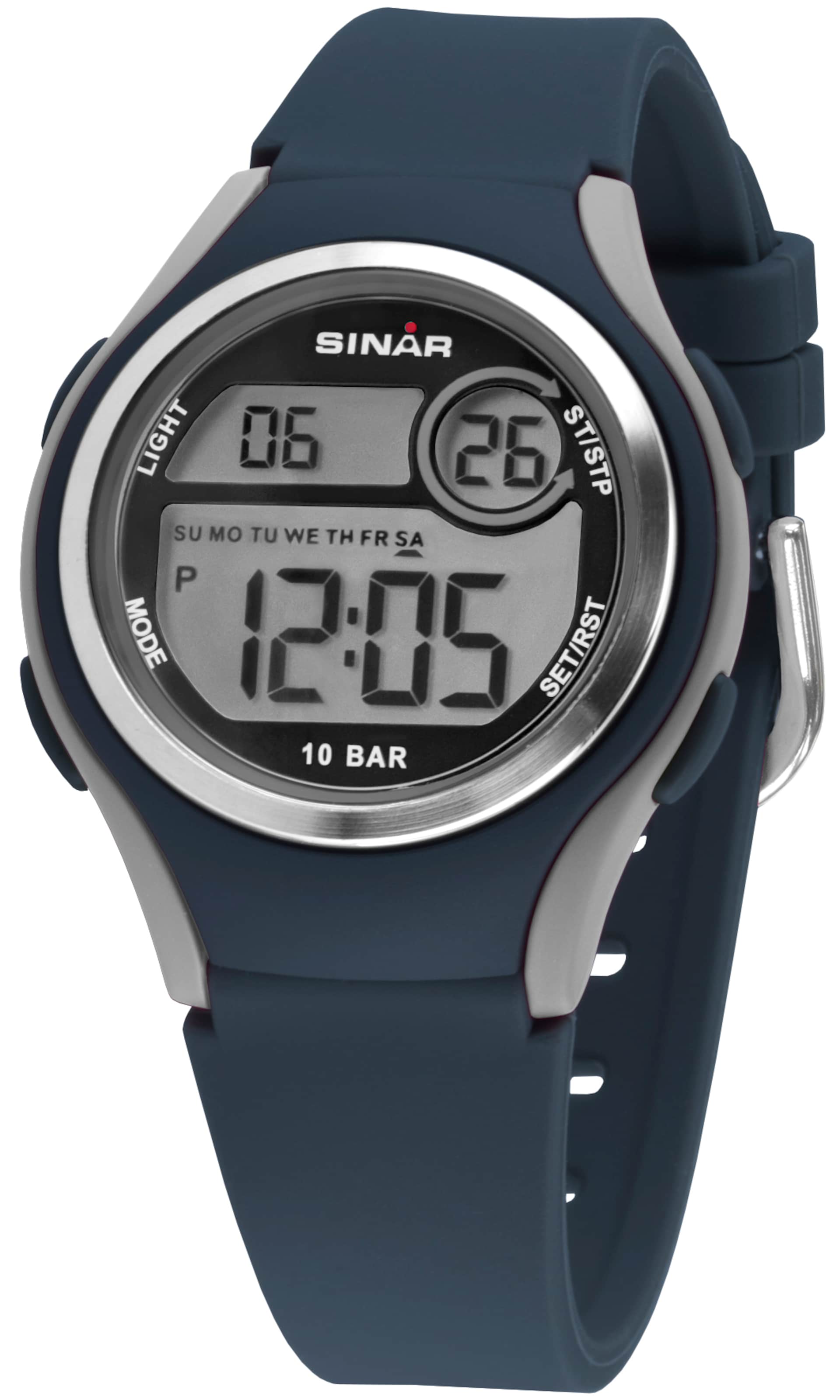 SINAR Digital Watch in Blue: front